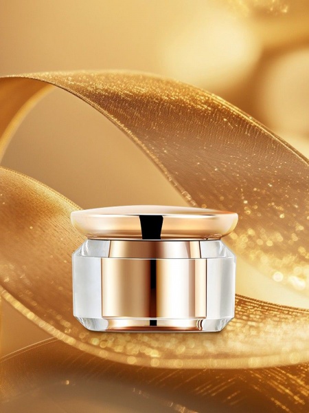背景金色化妆品护肤品电商抠图场景产品展示场景黑金主图