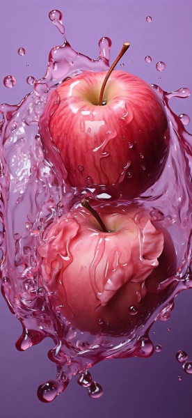 手机壁纸-晶莹剔透，冰凉爽滑的新鲜水