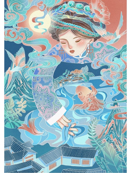 少数民族插画艺术类插图