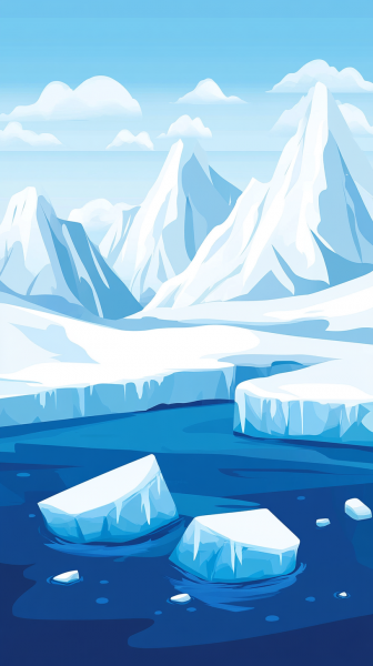 冰背景插画绘画素材透气电商产品背景冰川素材水雪