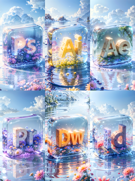 PSAEAIDWSD超级符号冰块植物全家桶制作分享