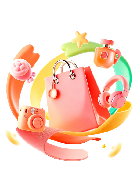 活动大促、氛围感元素png素材，活动促销效果飞舞元素