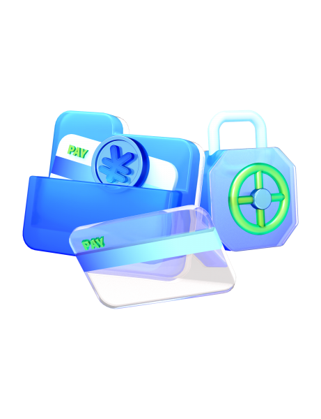 3D立体金融科技商务数据安全元素