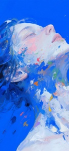 蓝色系插画手机壁纸