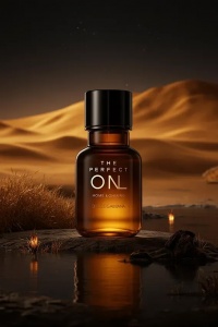 AI提示词为化妆品玻璃材质C4D建模非常高级感