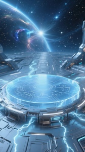 AI生成的科技馆展台素材