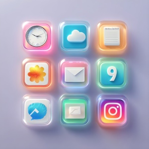 C4D建模渲染质感图标